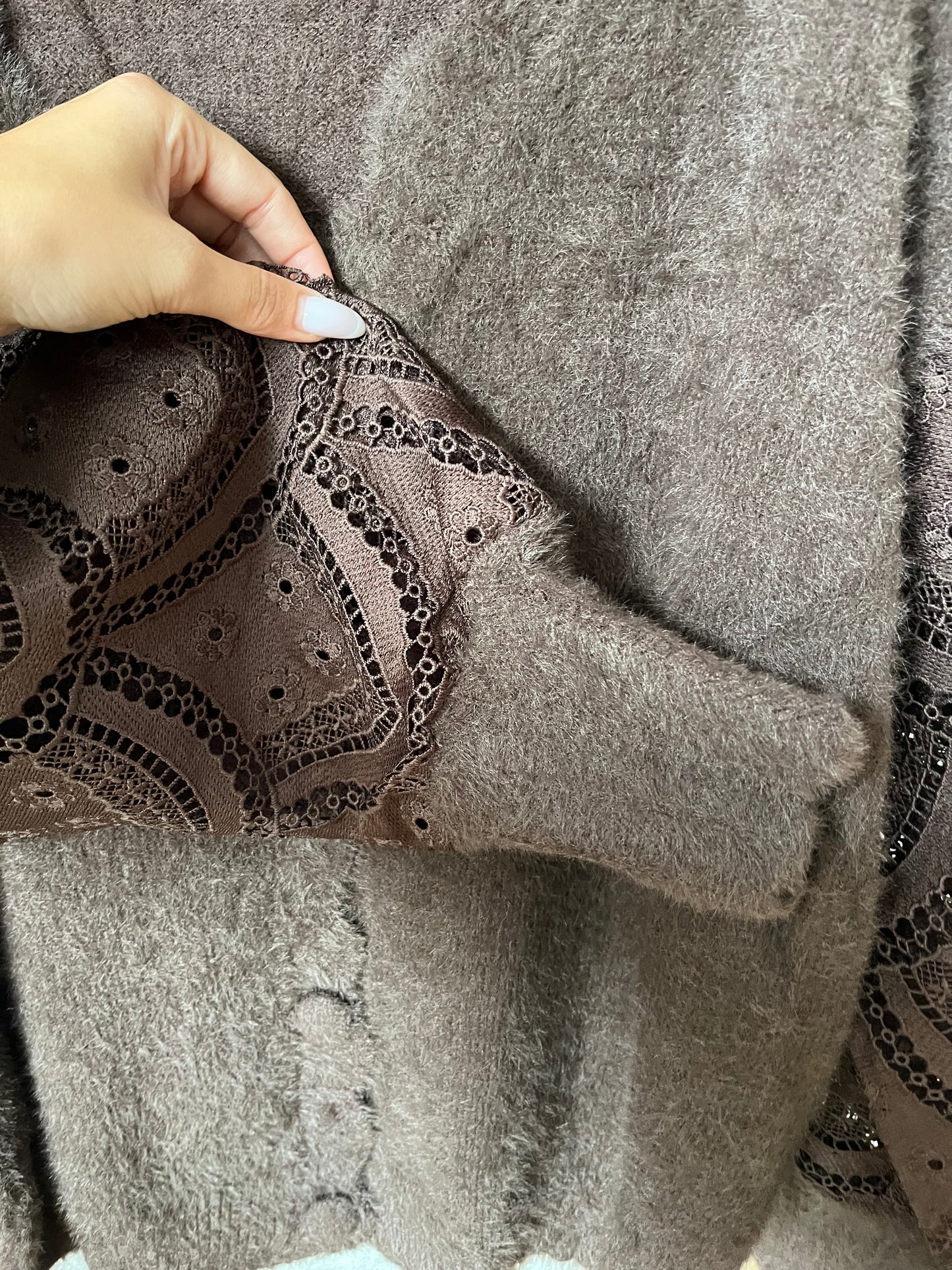 Pull Moumoute Marron Pulpeuse