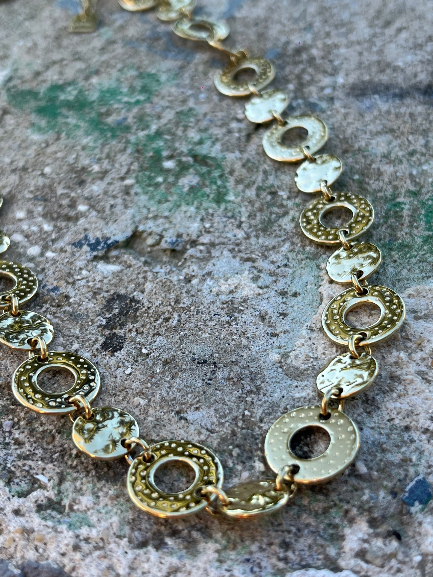 Collier Anneaux Doré