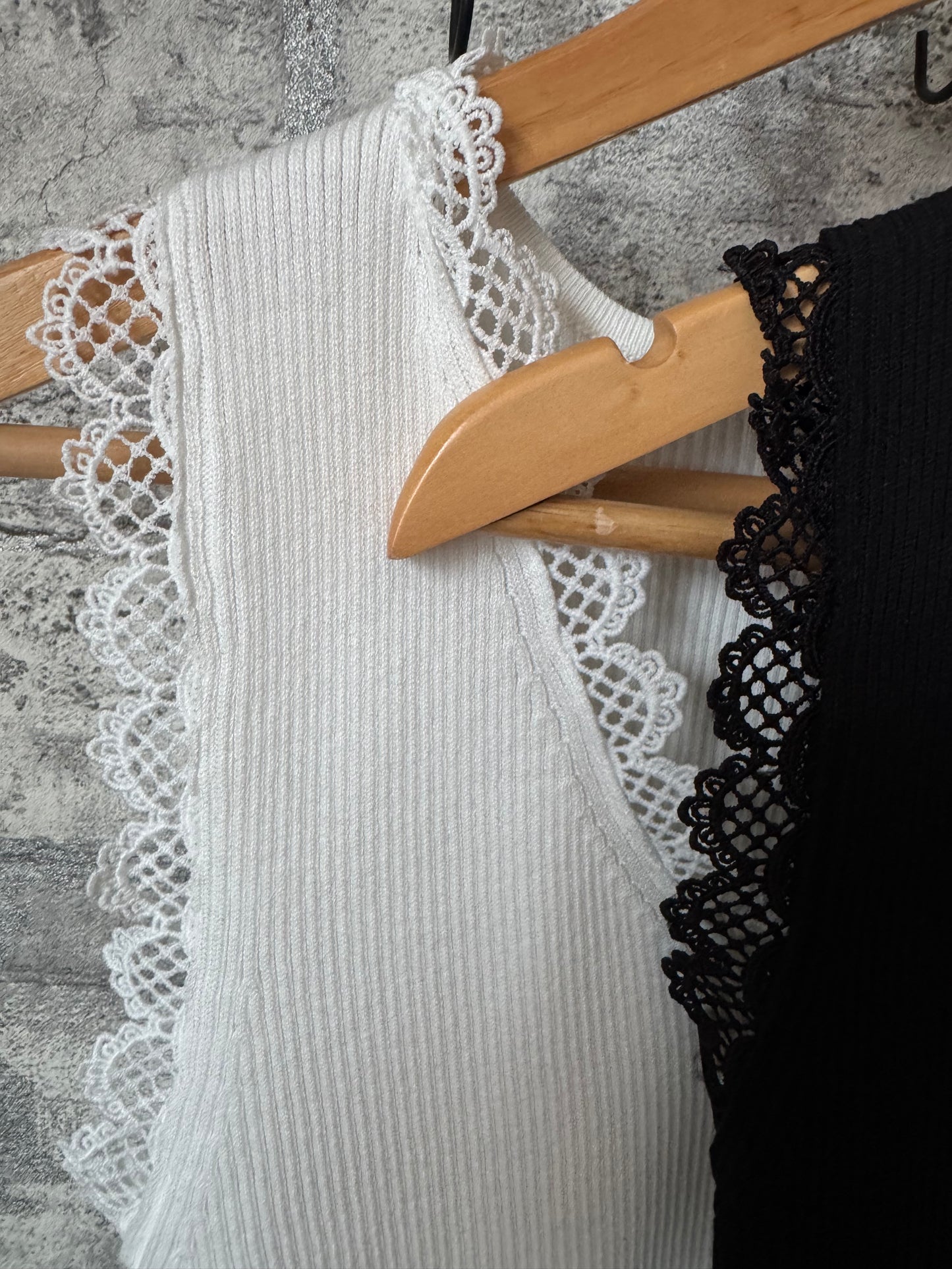 Top Col V Dentelle