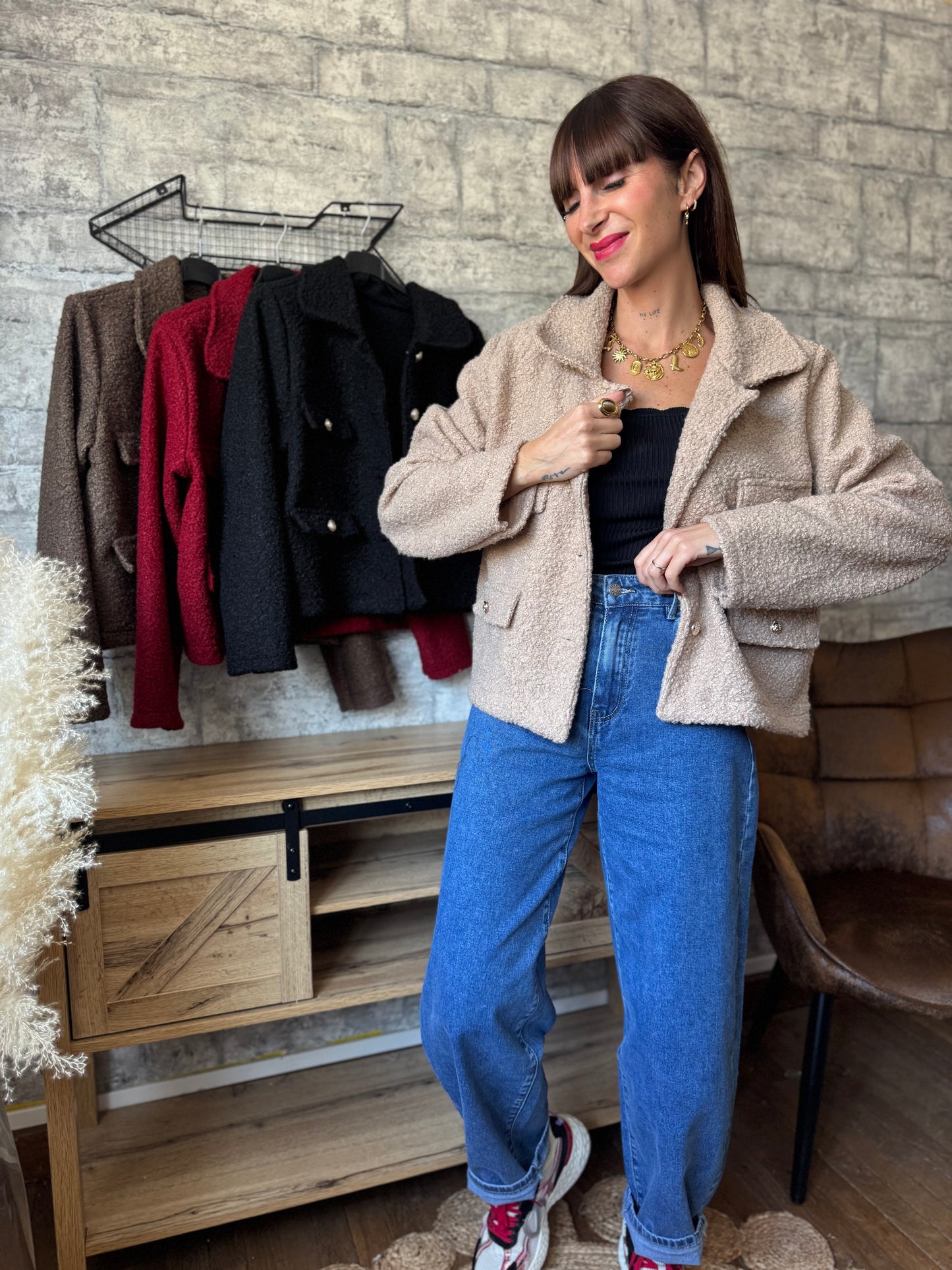 Veste Teddy Sable