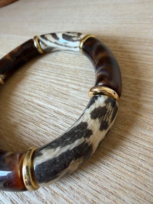 Bracelet Léopard Marron
