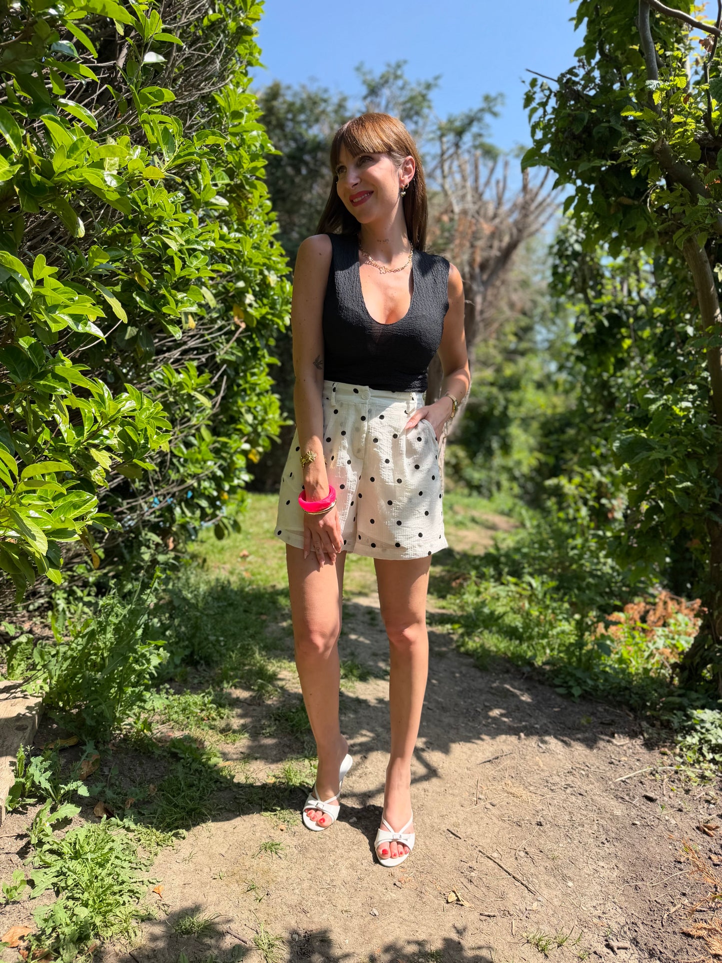 Short Pois Écru