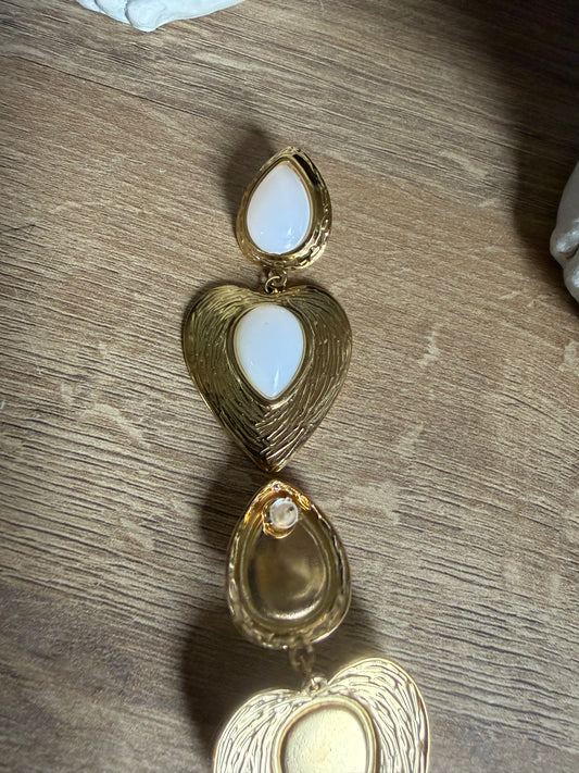 Boucle d’oreille Cœur nacre