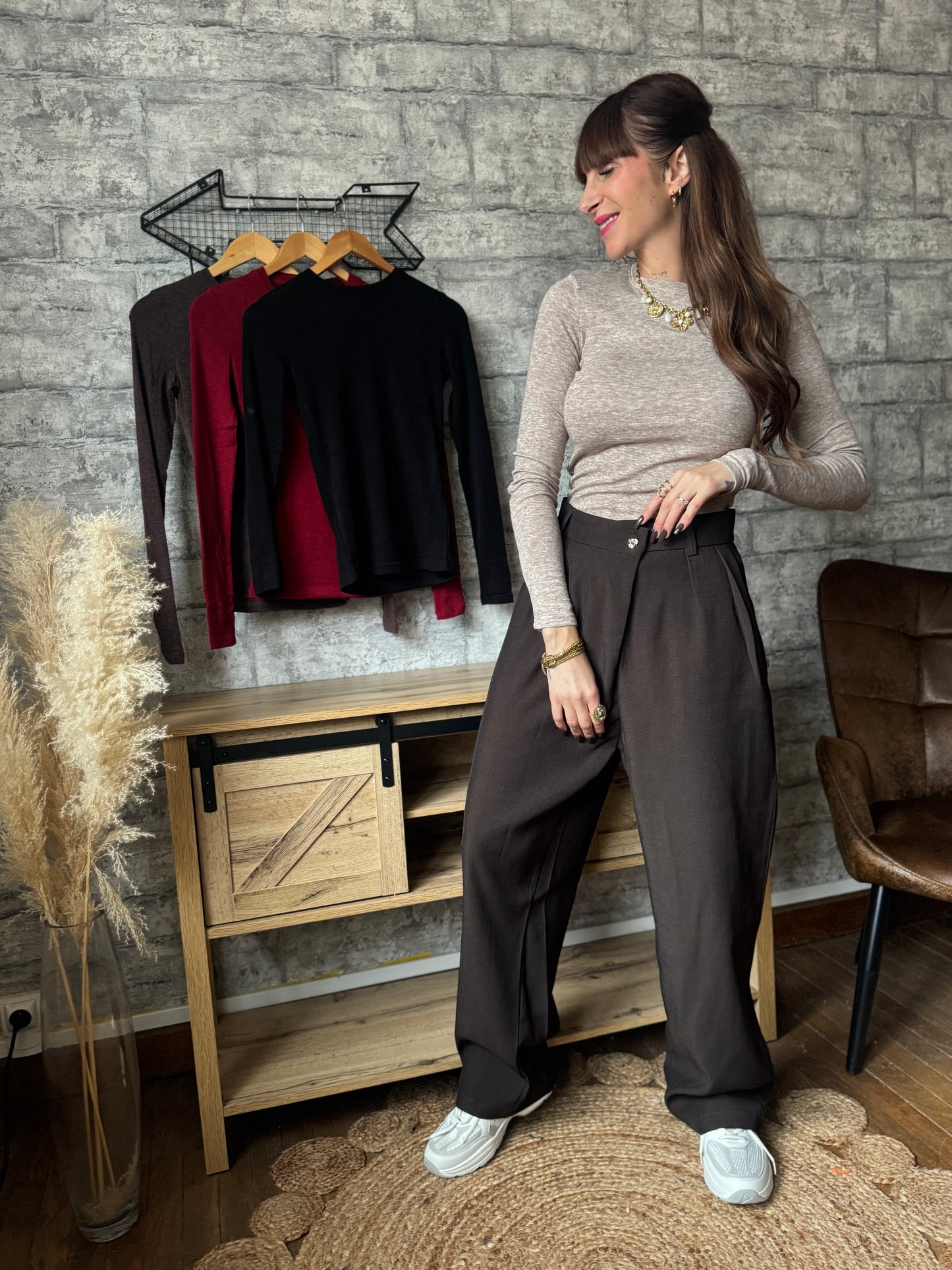 Pull Fin Basic Col Rond