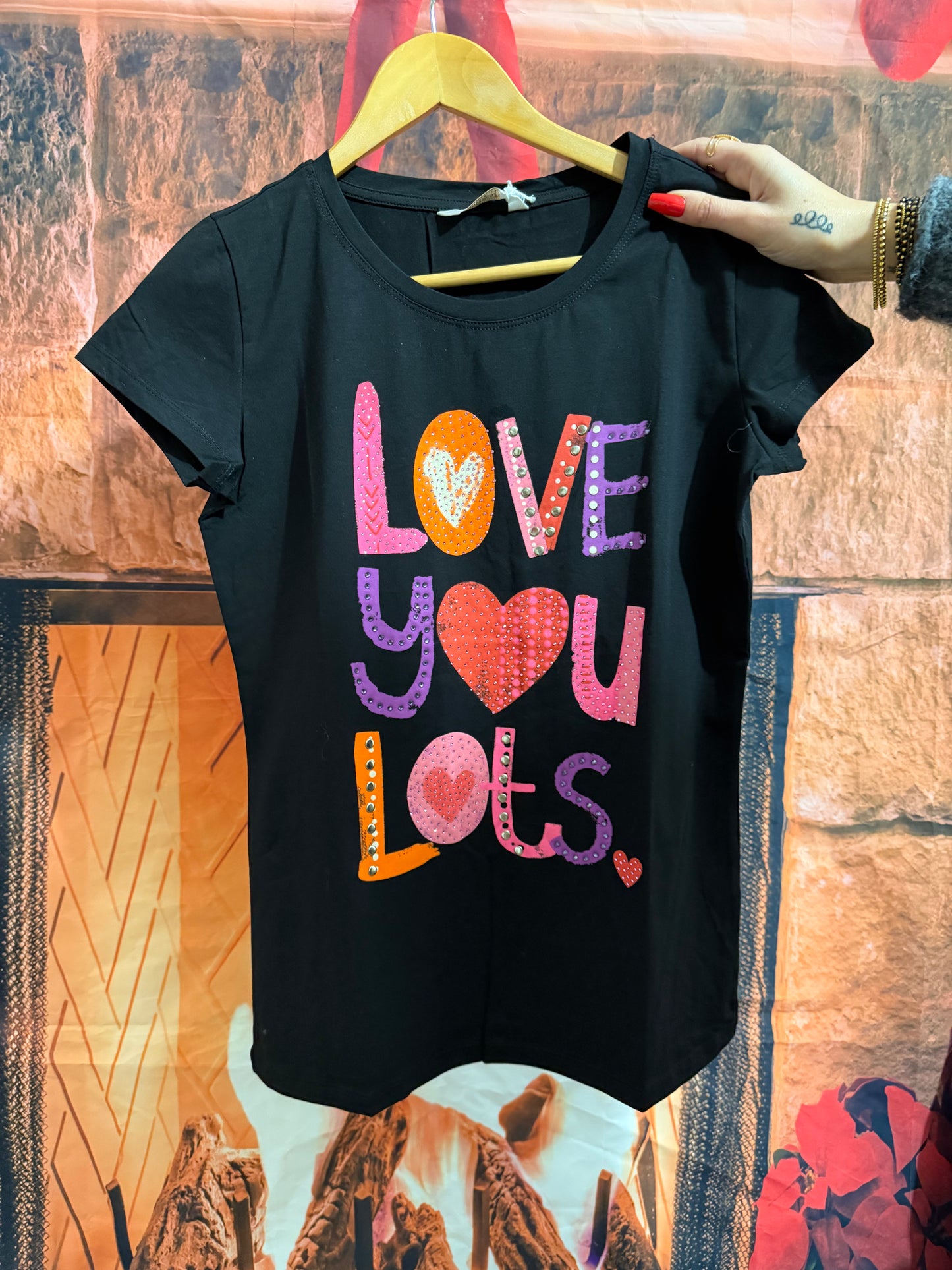 T-Shirt Love You Strass