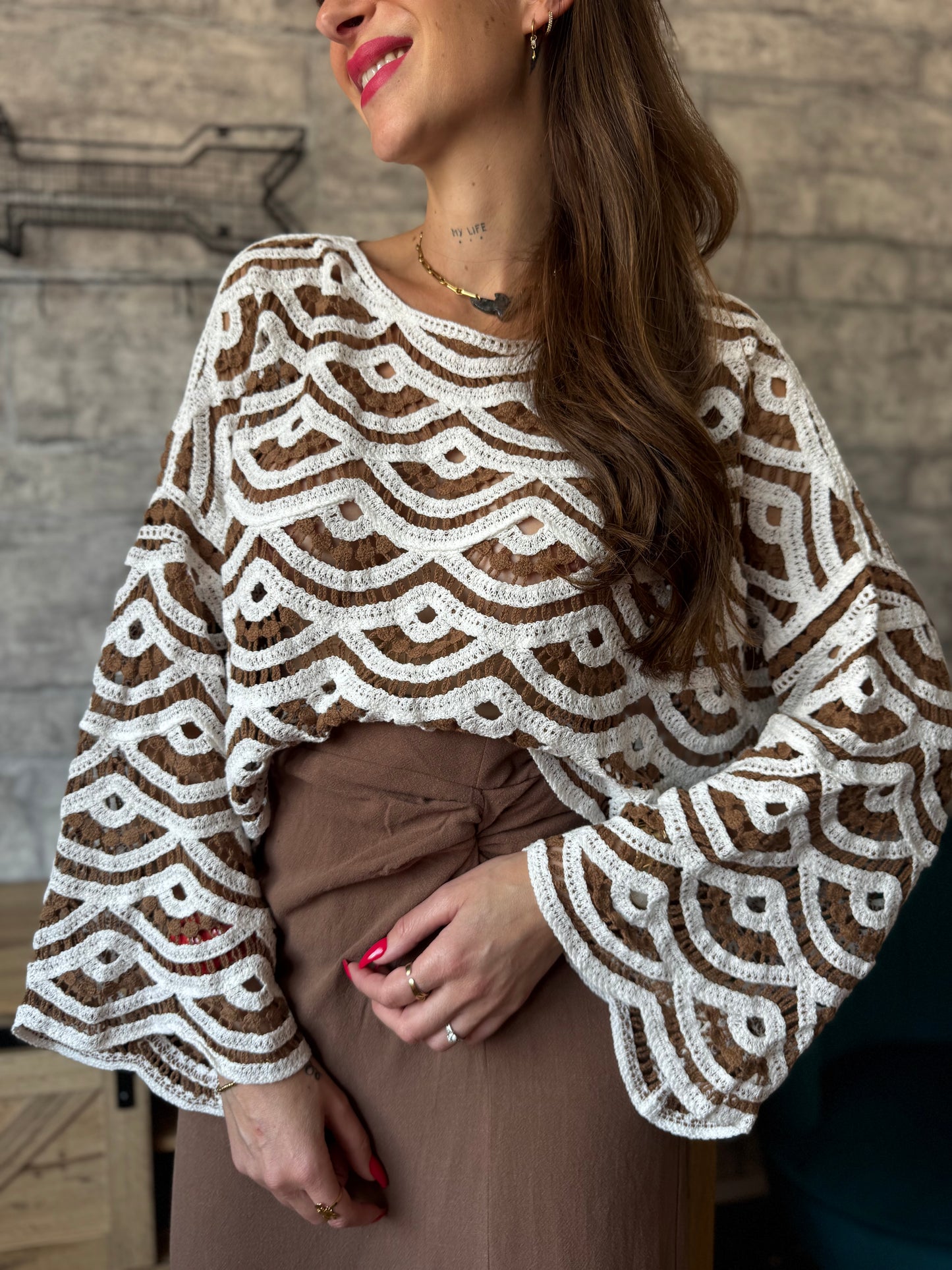 Top Manche Crochet