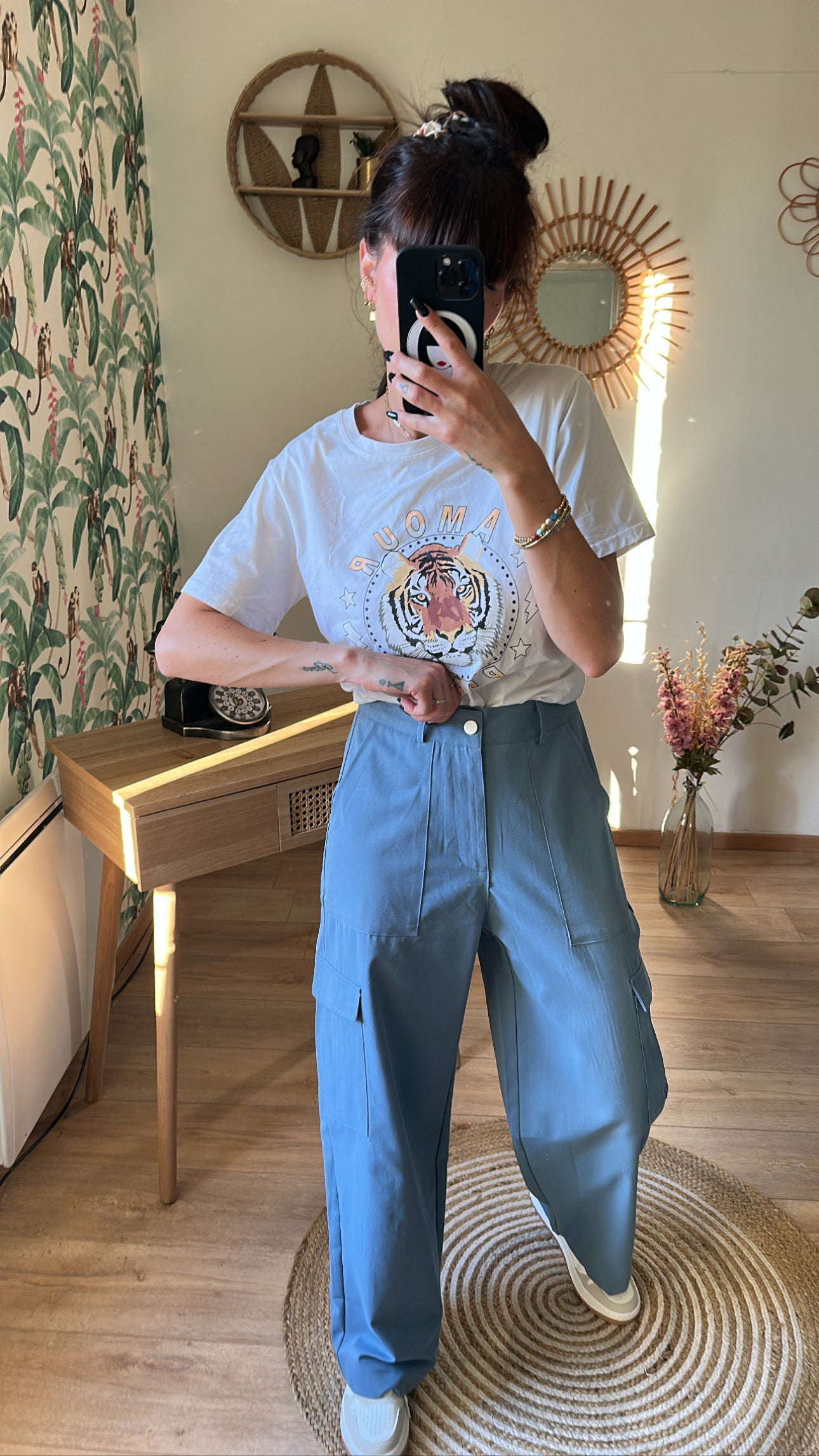 Pantalon Cargo Bleu