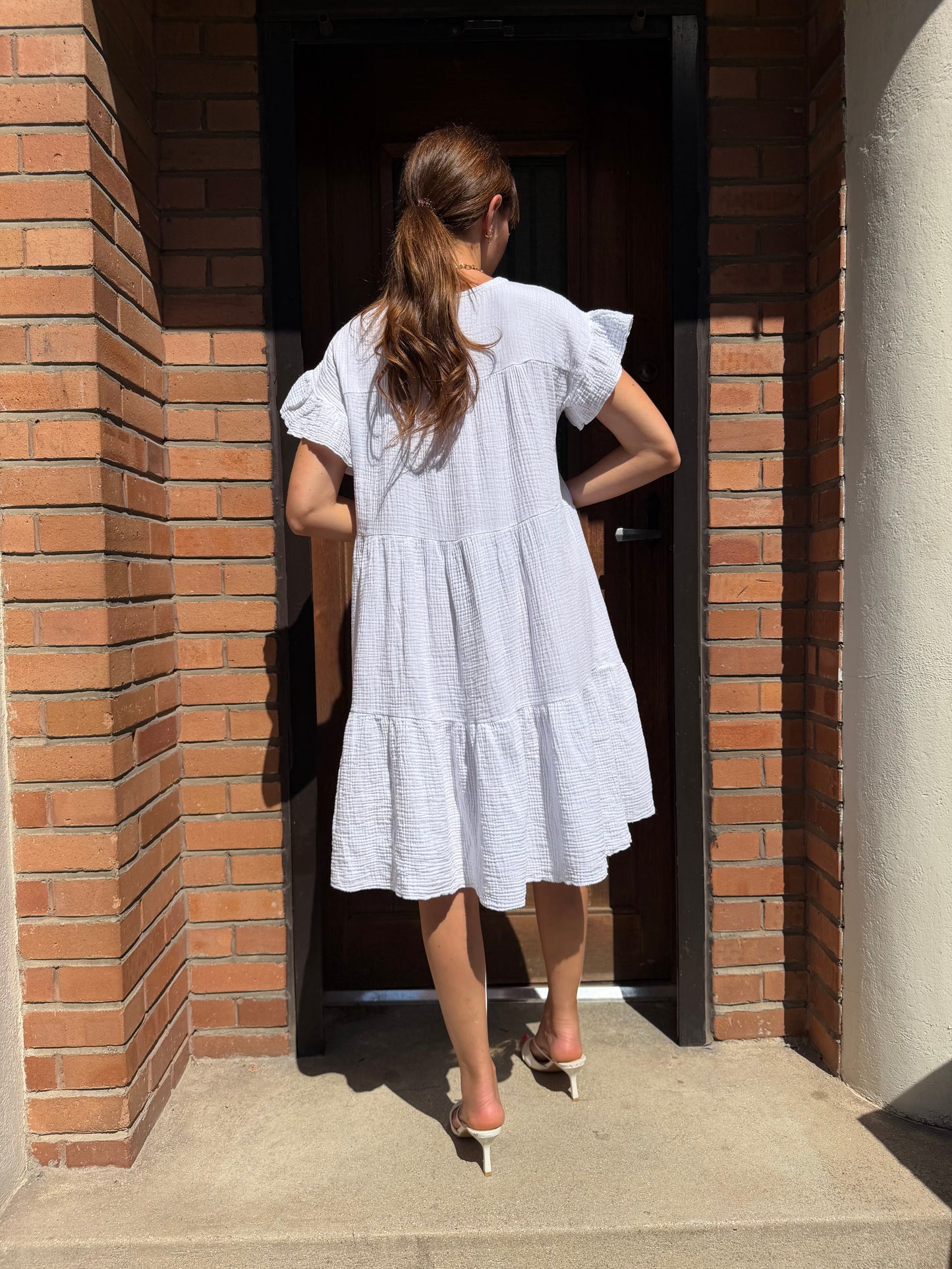 Robe Ample Coton Blanc New