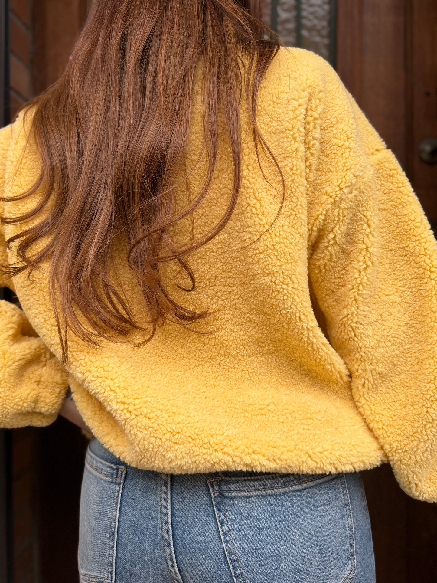 Veste Teddy Jaune