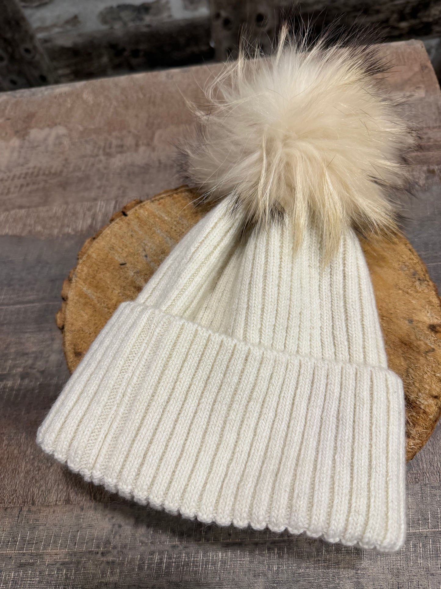 Bonnet Pompon Ecru