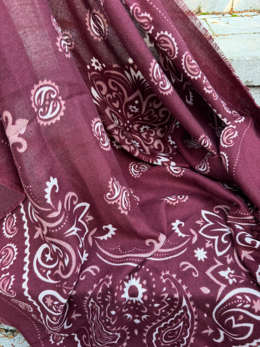 Écharpe Arabesque Bordeaux