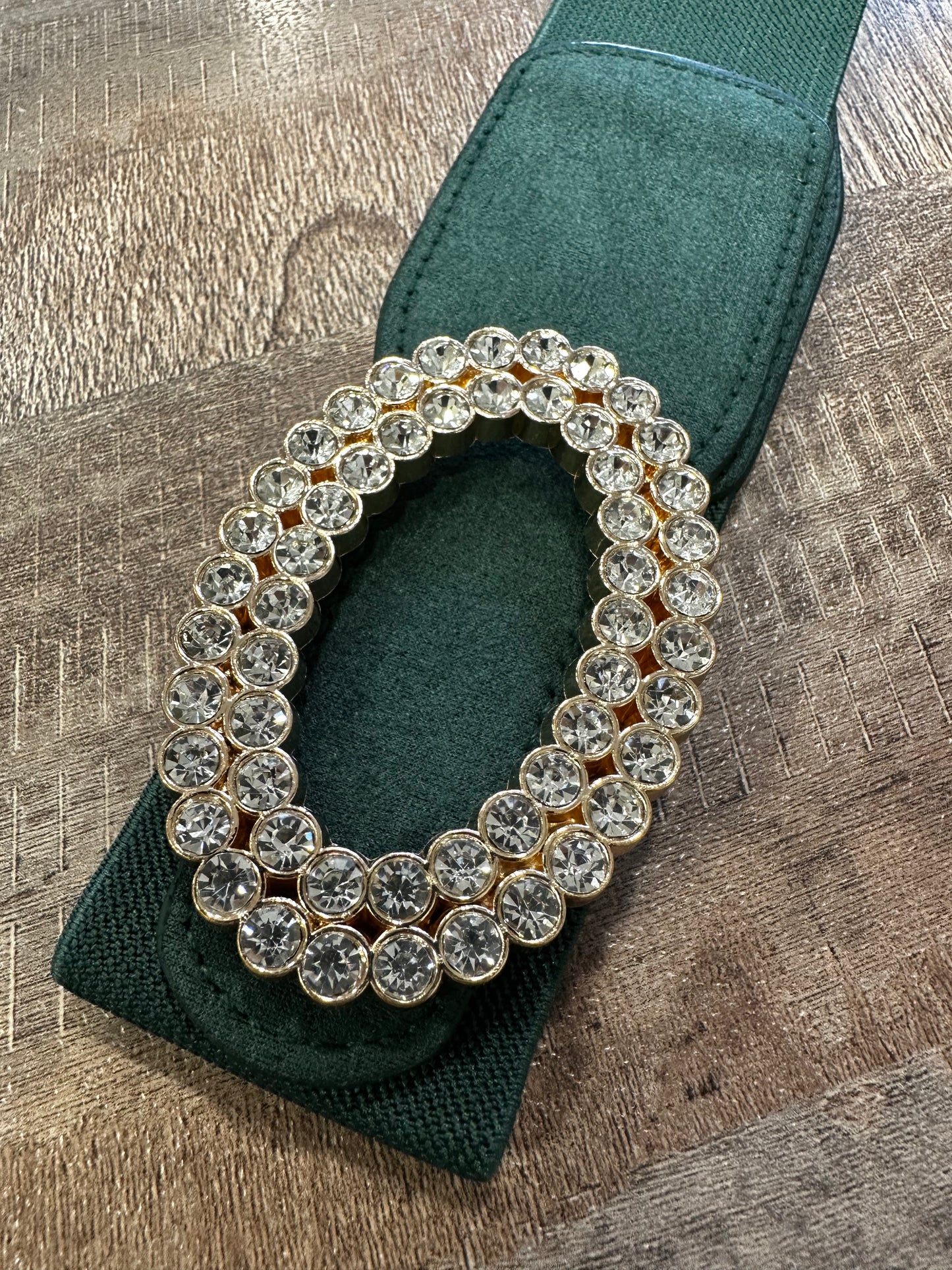 Ceinture Vert Sapin Strass