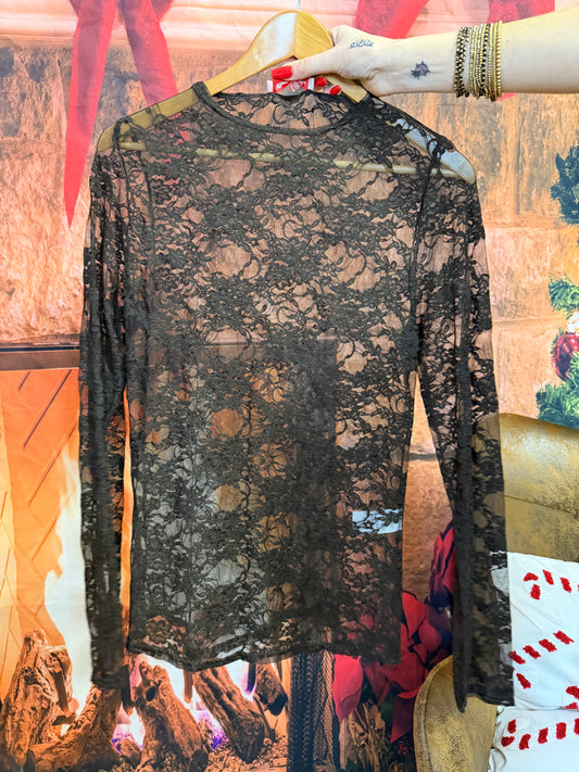 Top Dentelle chocolat