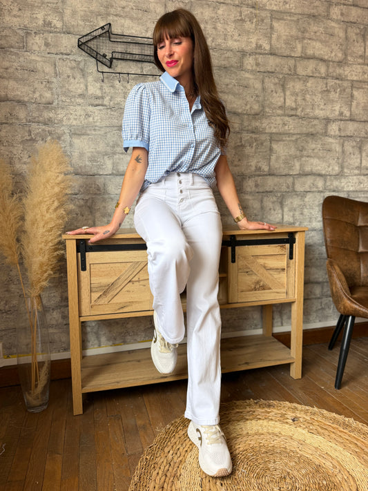 Jean’s Boutons Blanc