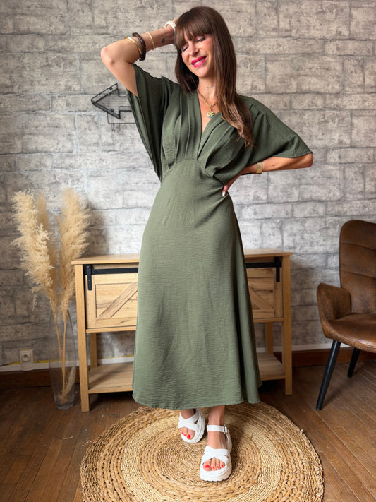 Robe Longue Coline Kaki
