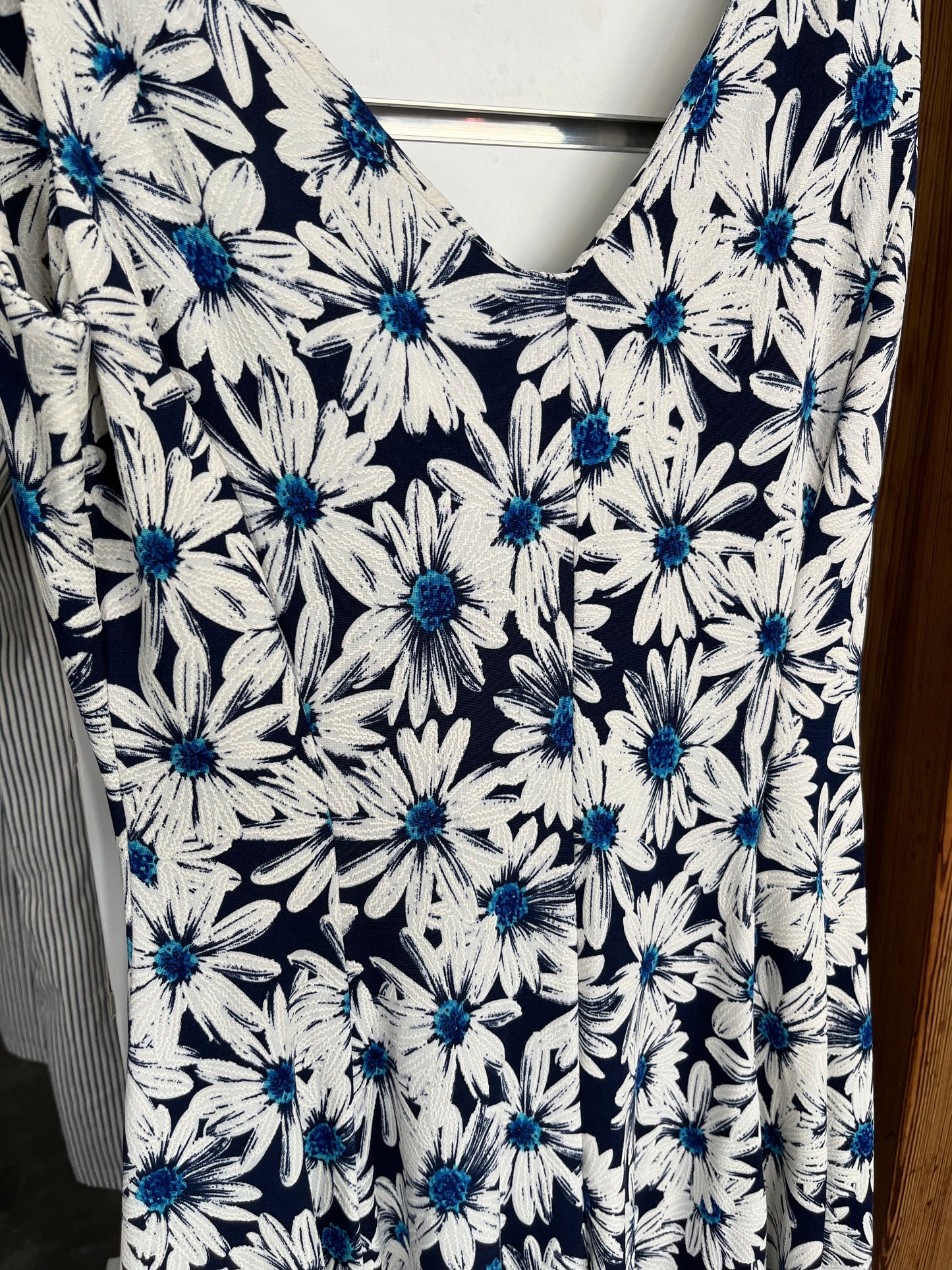 Robe Patineuse Fleurs Bleu