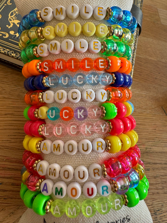 Bracelets MESSAGES couleurs