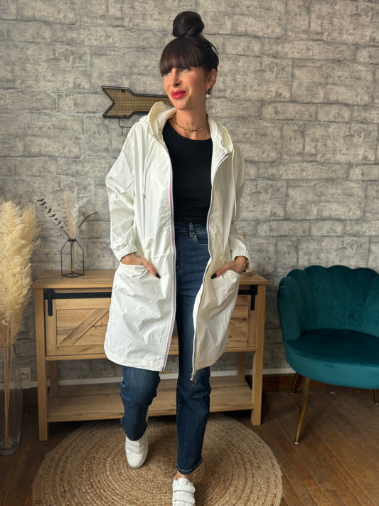 Imperméable Blanc Long