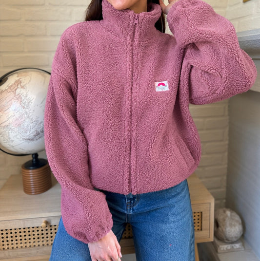 Veste Teddy Rose Poudré