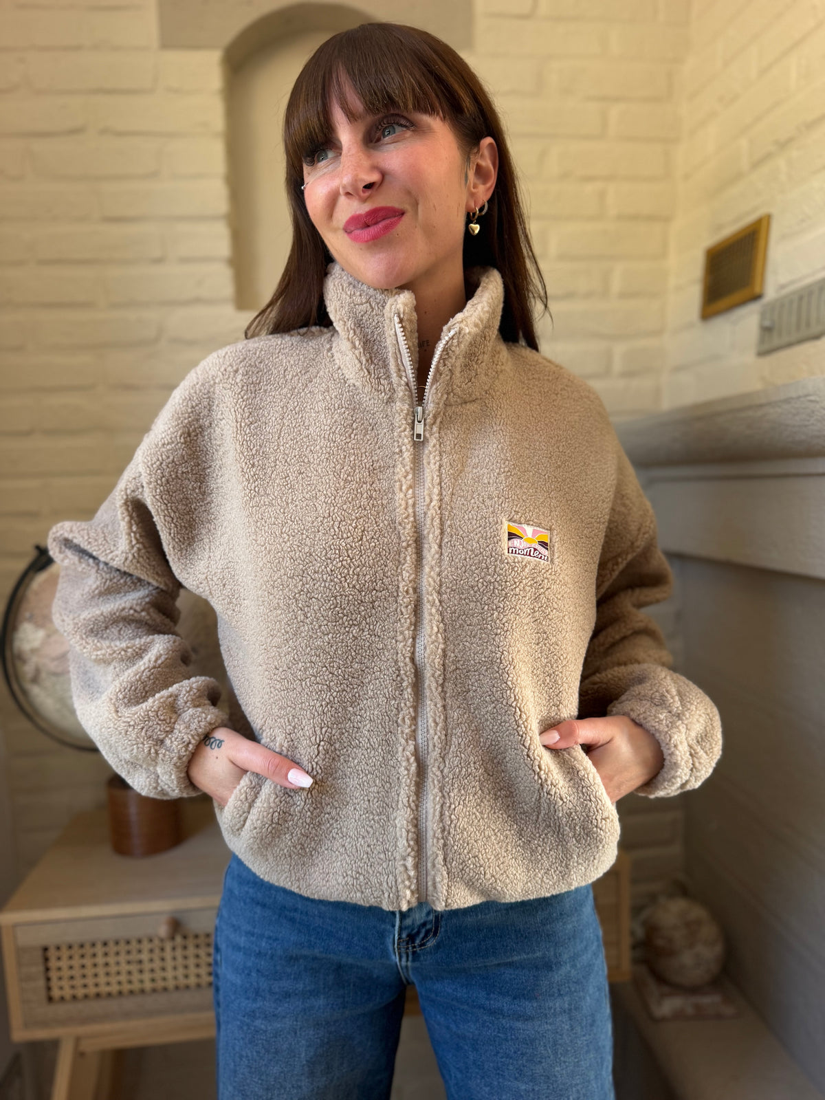 Veste Teddy Sable