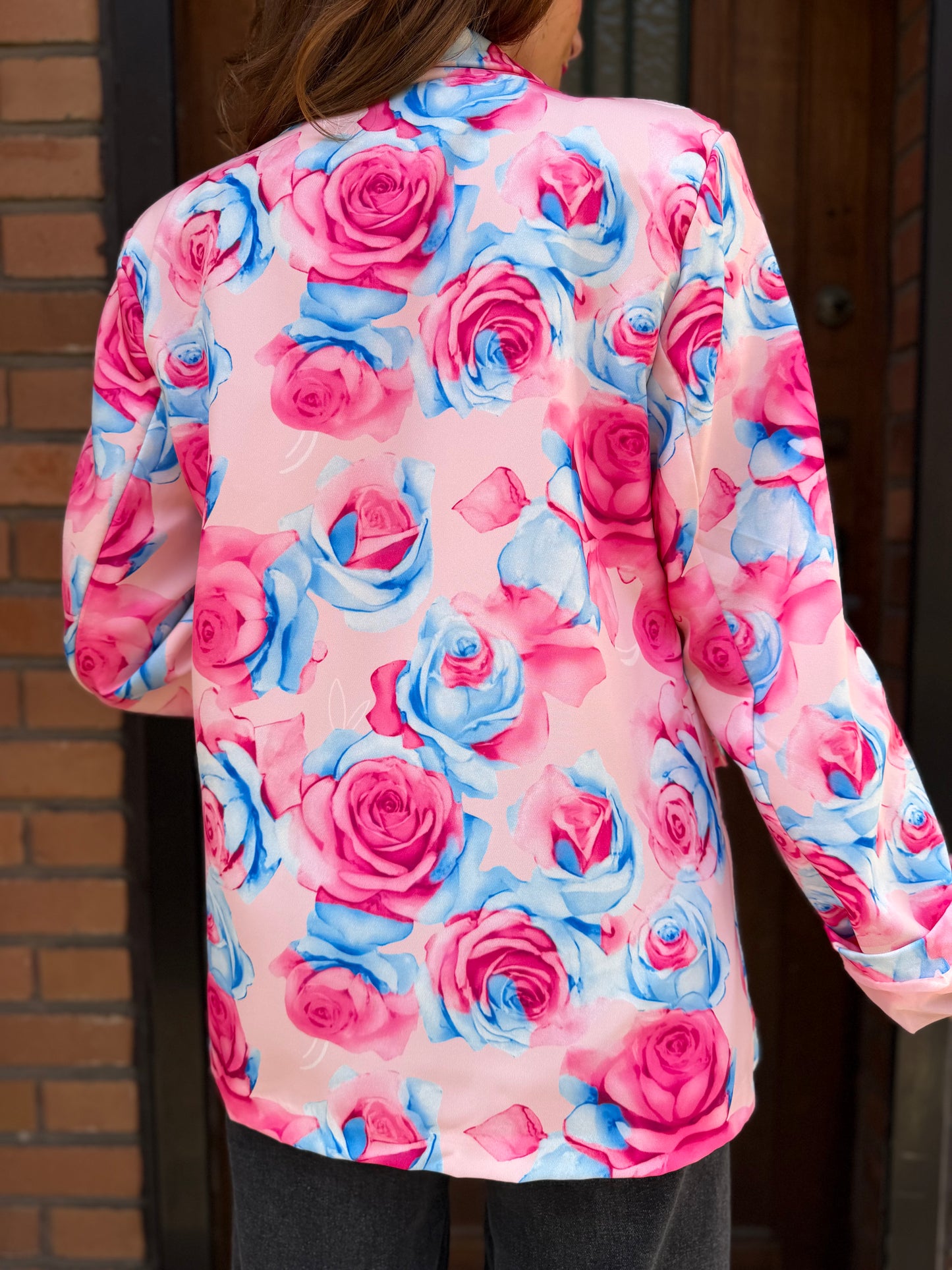 Blazer Fleurie Rose