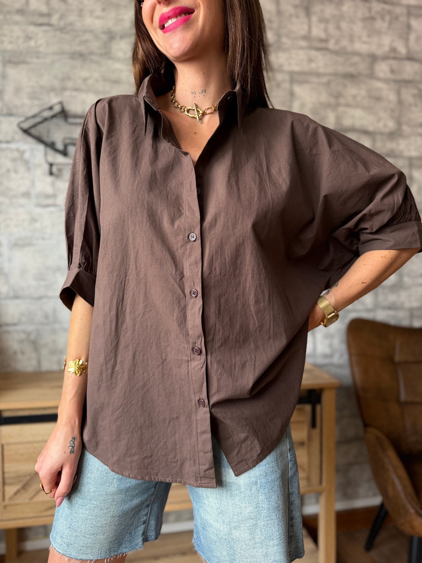 Chemise Ava Chocolat