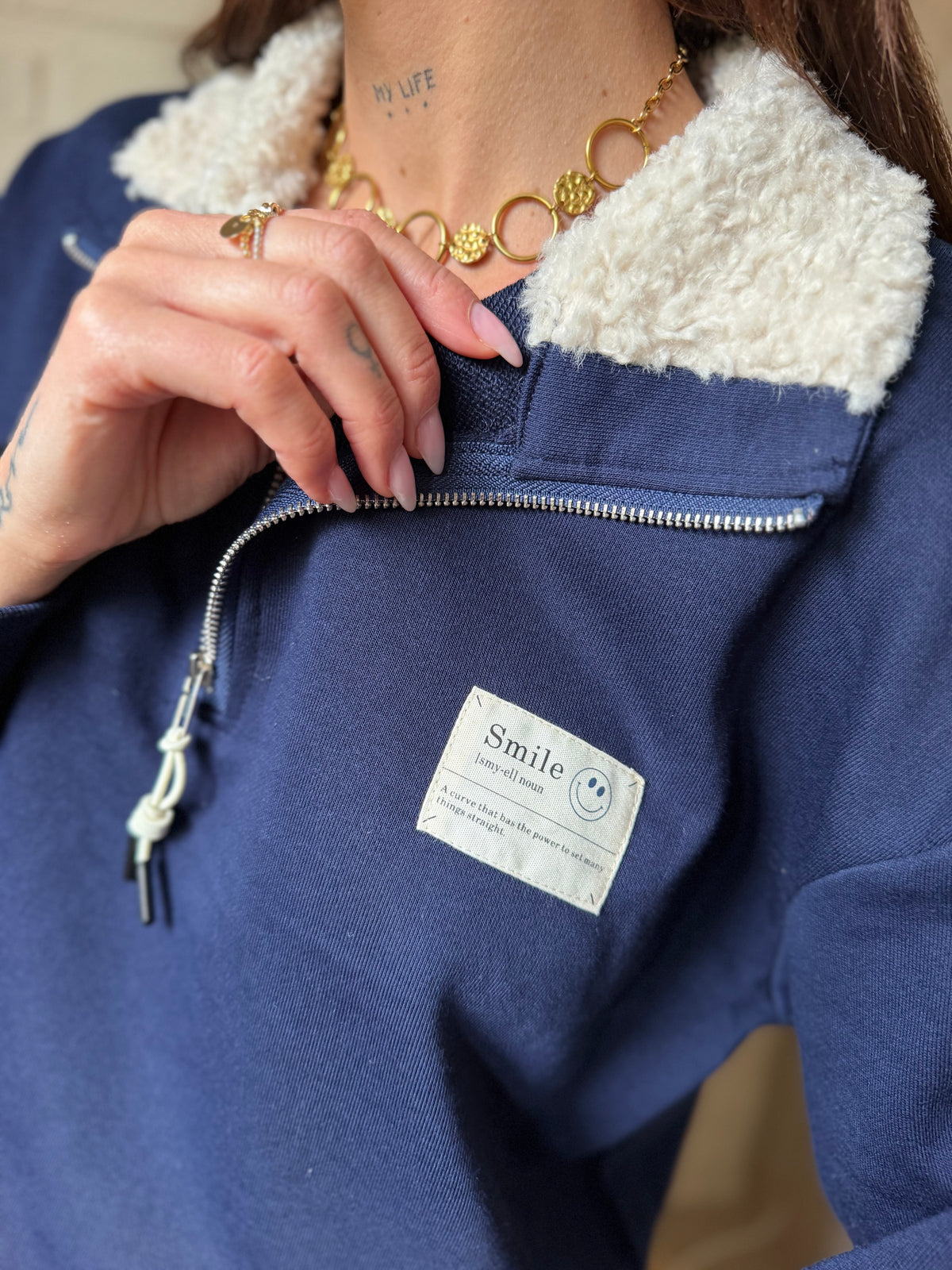Sweat Smile Bleu Marine