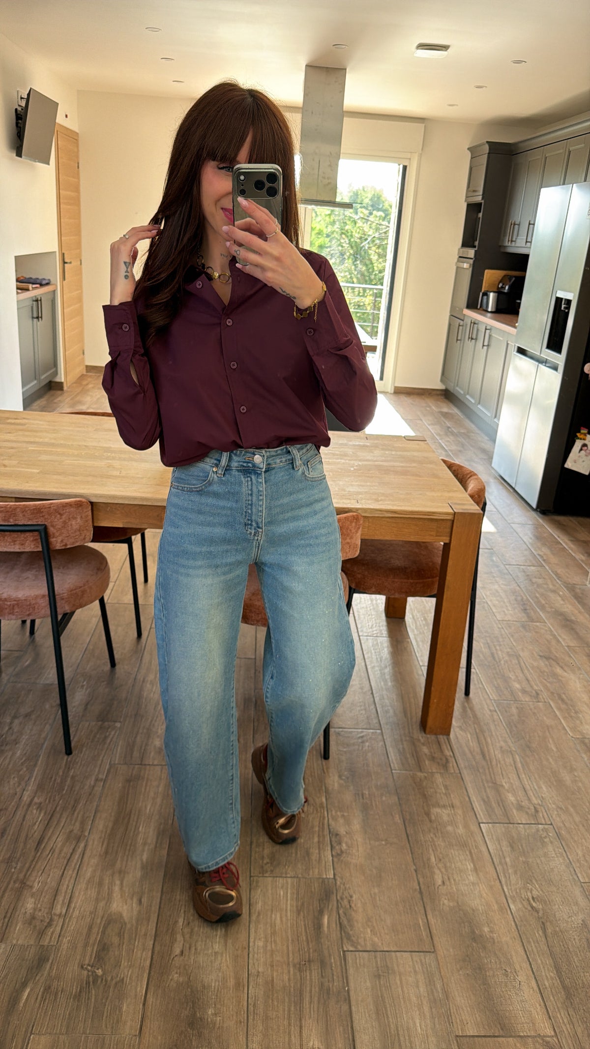 Chemise Unie Bordeaux