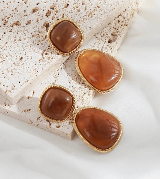 Boucle D’oreille Romy Marron