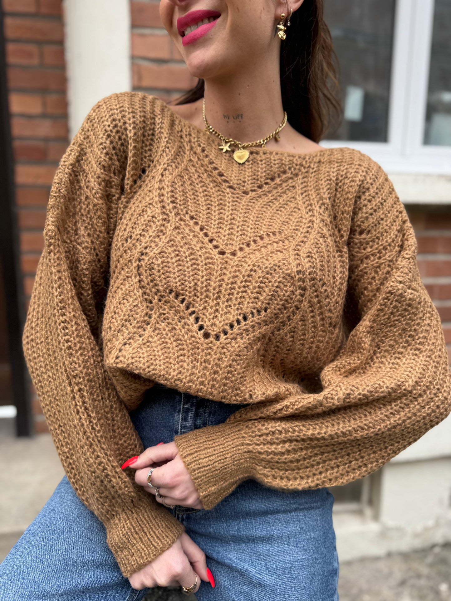 Pull Pilou Camel