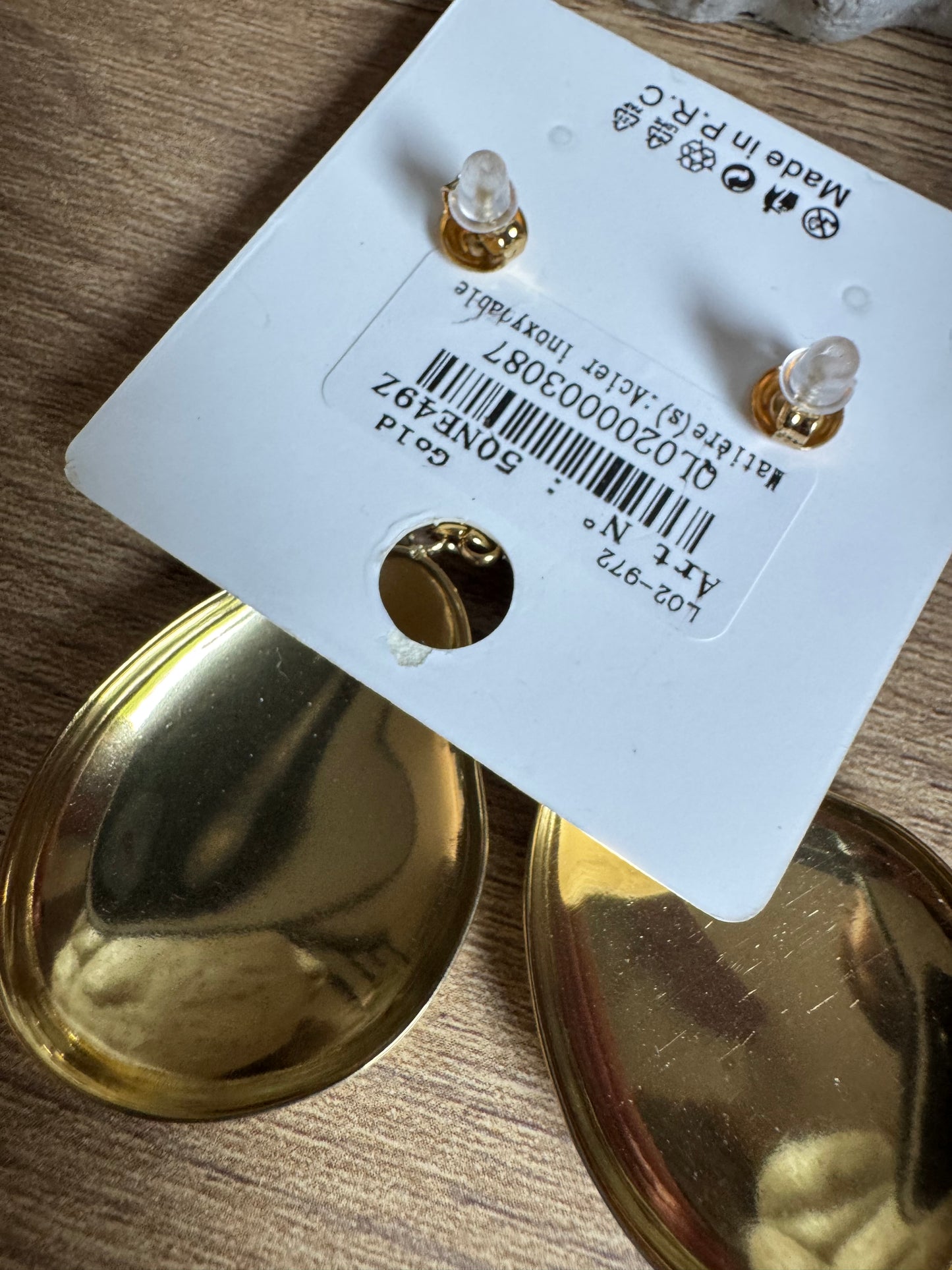 Boucle d'oreille Goutte