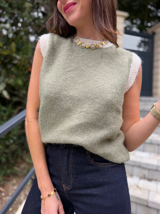 Pull Sans Manches Lio Vert