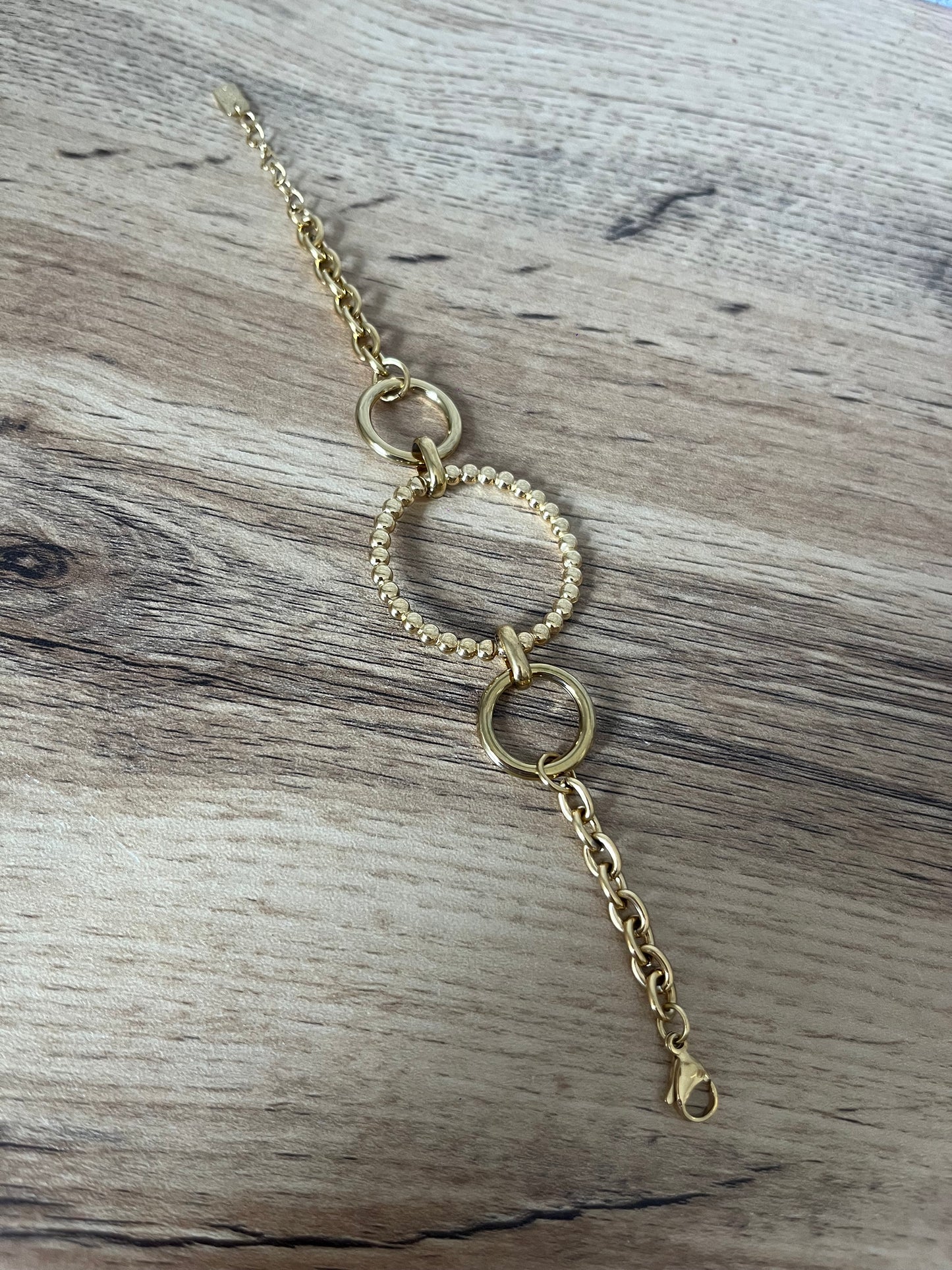 Bracelet Doré Anneaux
