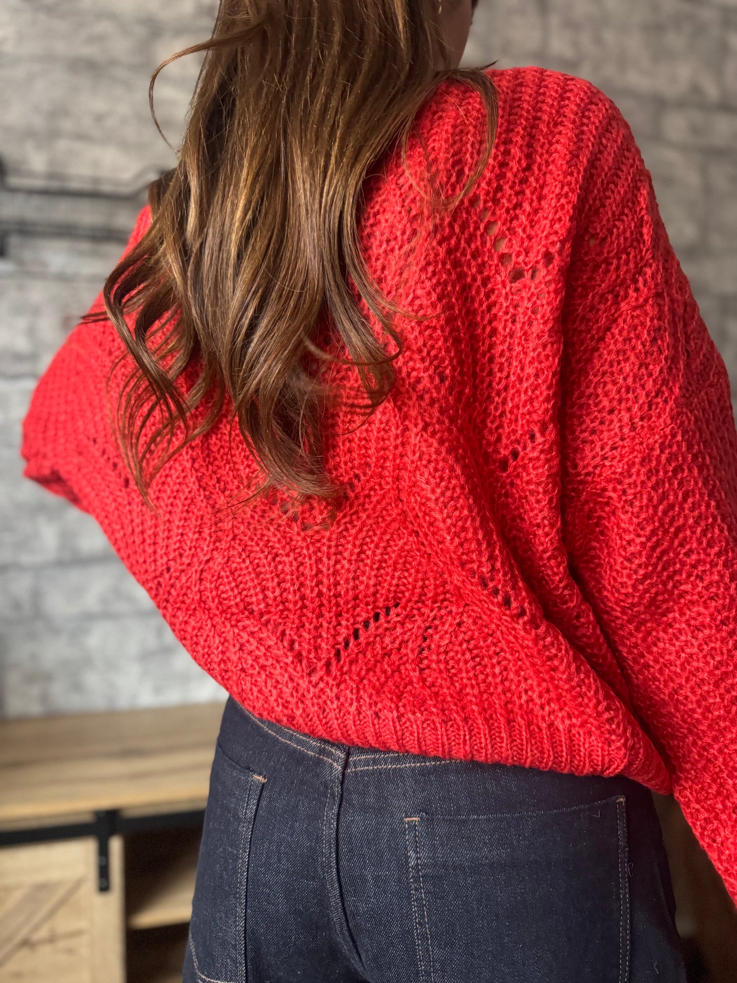 Pull Pilou Rouge Vif