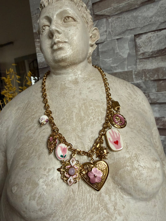 Collier Breloque Rose