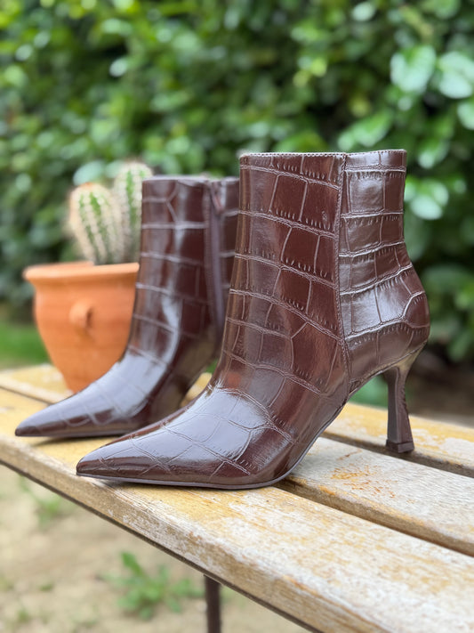 Boots Croco Chocolat