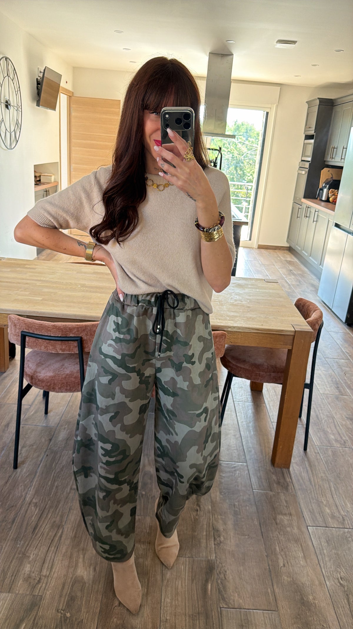 Pantalon Ballon Camo Kaki