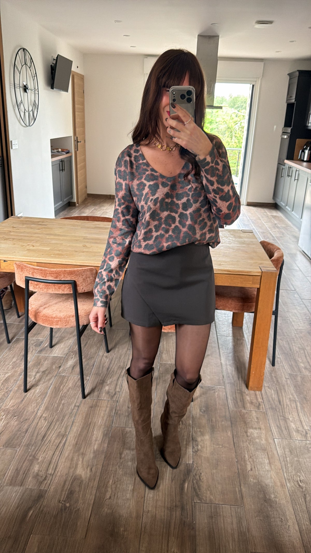 Pull Léopard Choco