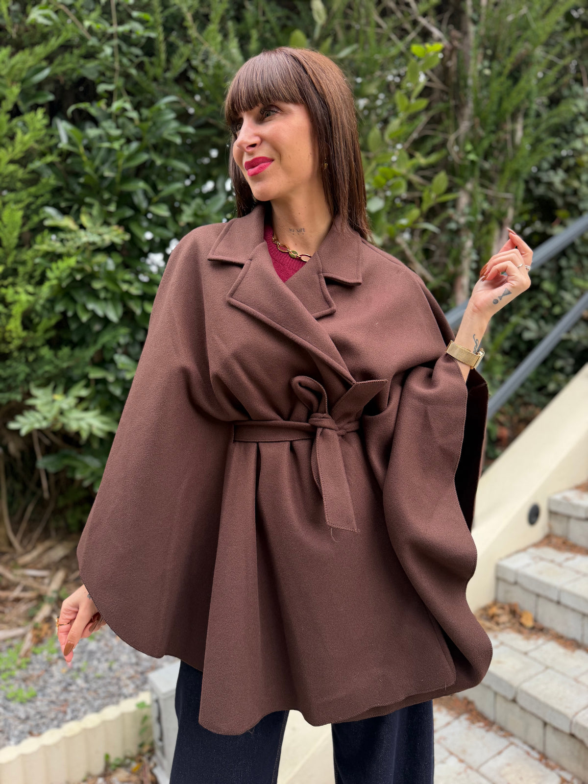 Manteau Cape Chocolat
