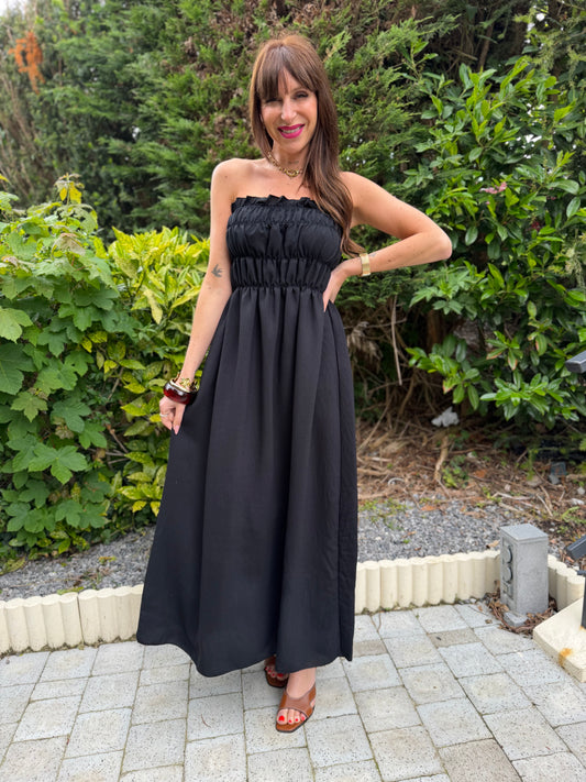 Robe Bustier Longue Noir