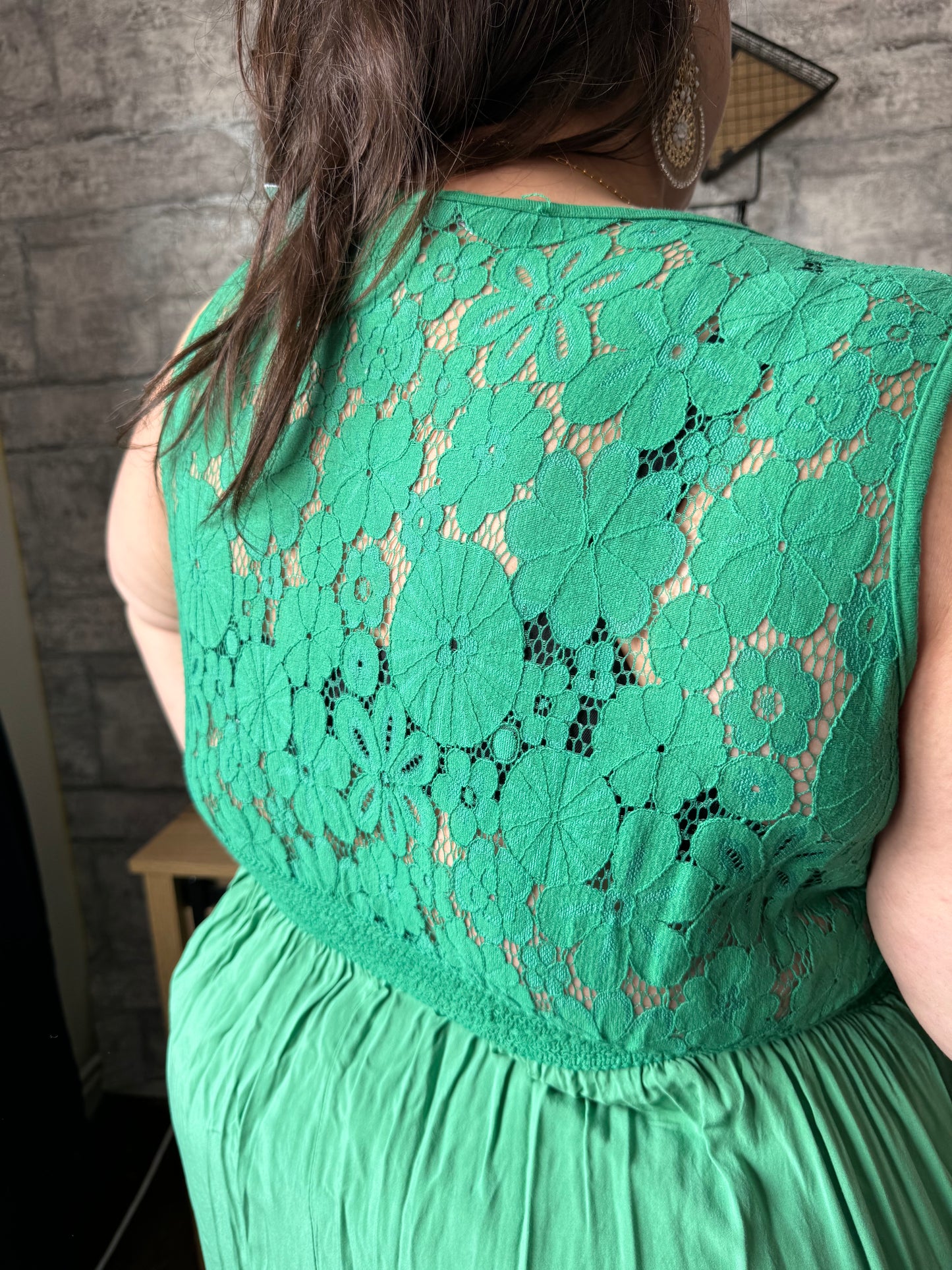 Robe Cleo Verte Pulpeuse (TU)