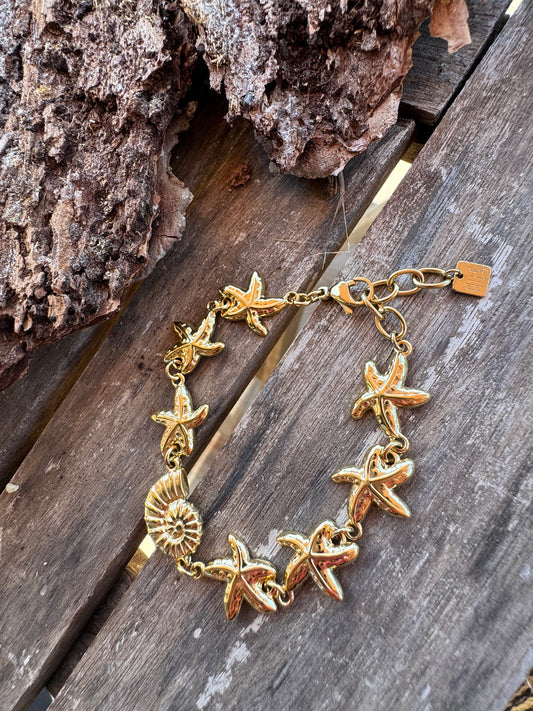 Bracelet Doré Étoile de mer