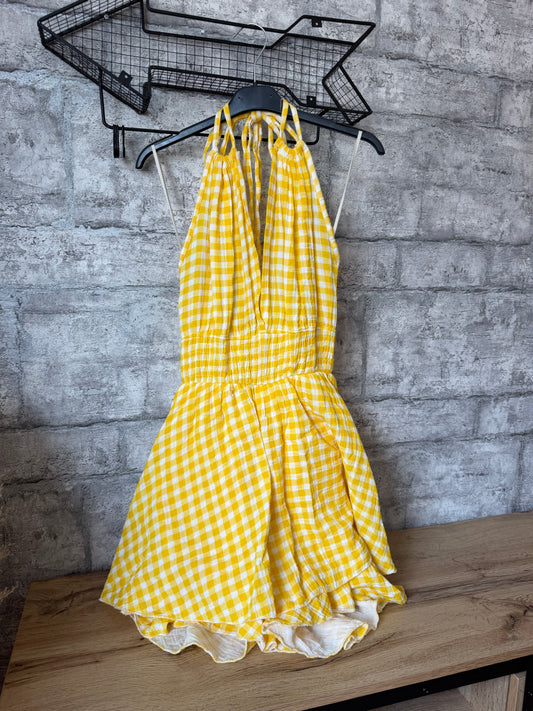 Combishort Coton Vichy Jaune