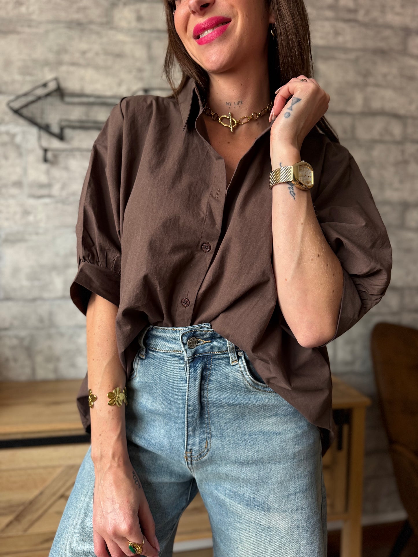 Chemise Ava Chocolat