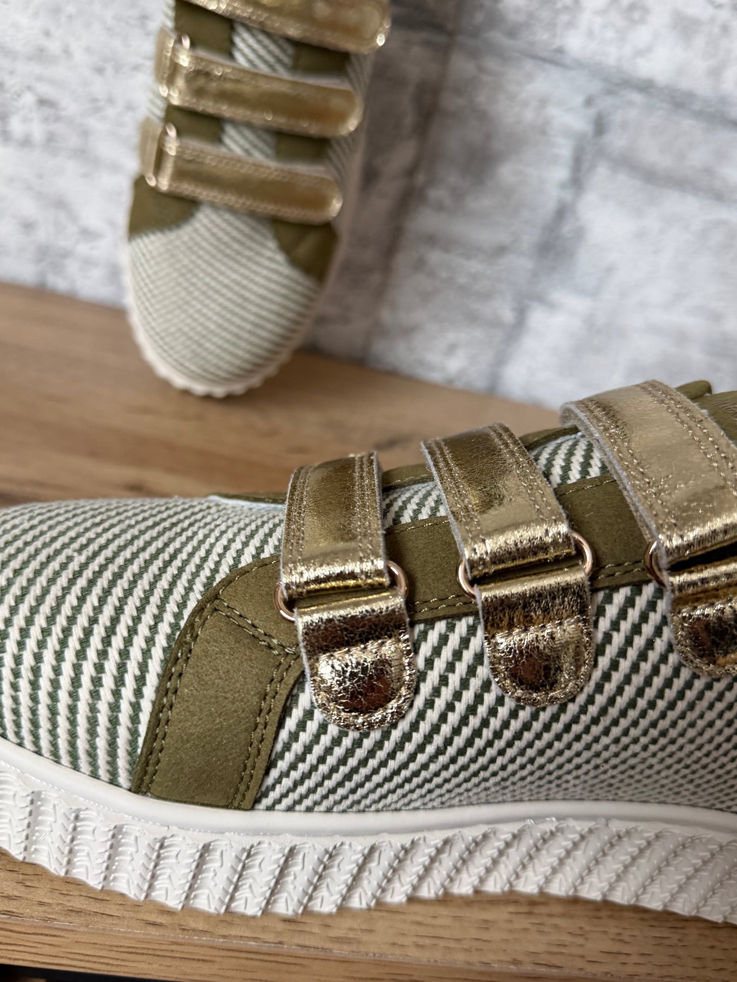 Basket Vanessa Wu Kaki Rayé