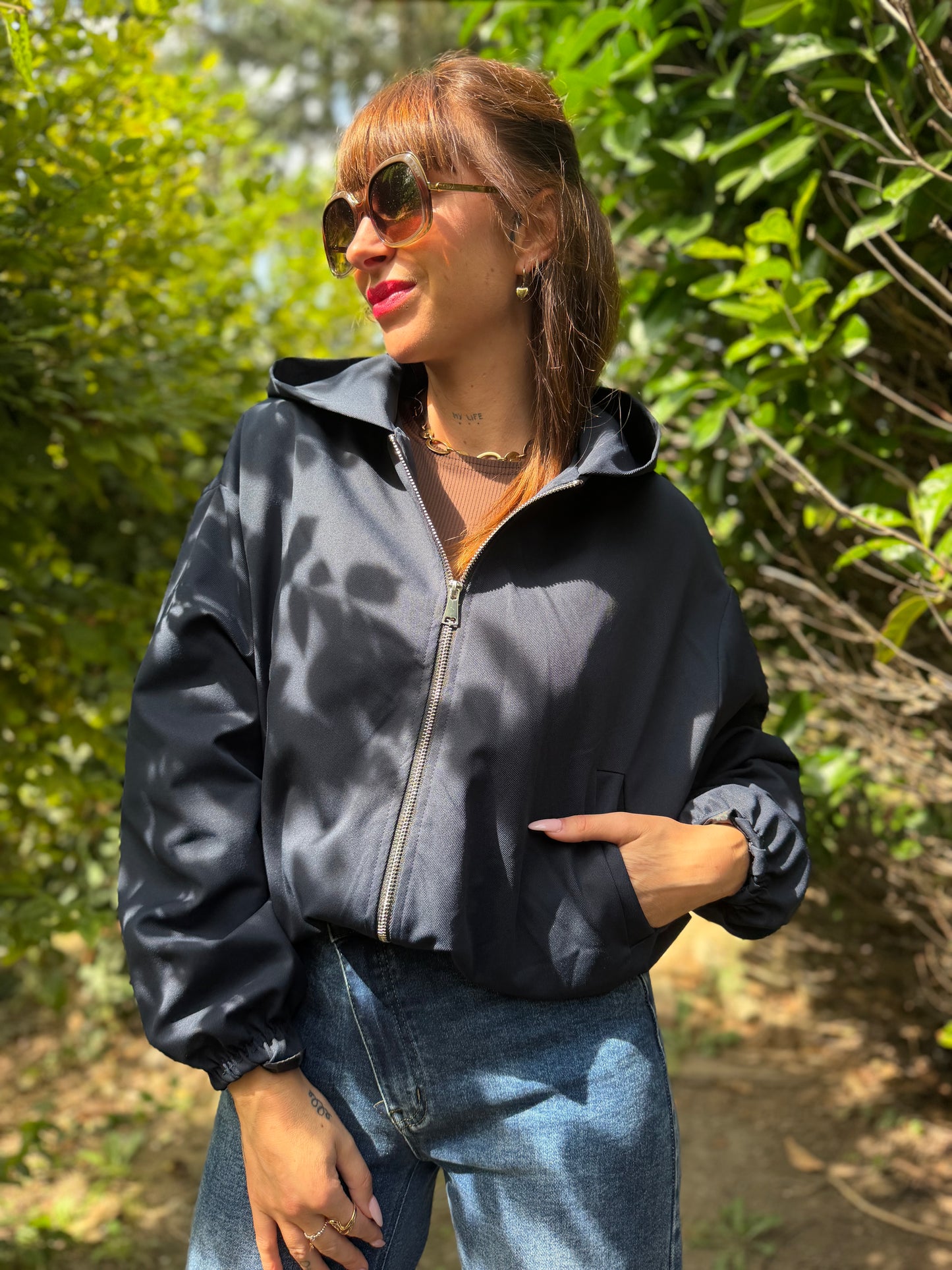 Veste Capuche Bleu Marine