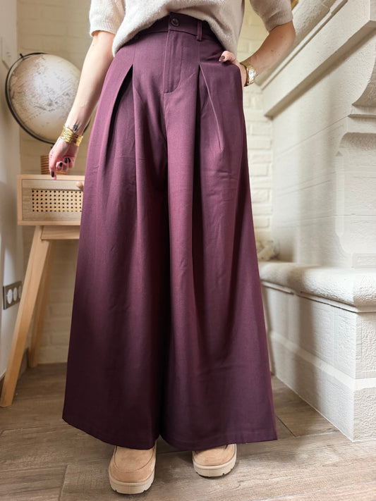 Pantalon Liam Uni Bordeaux