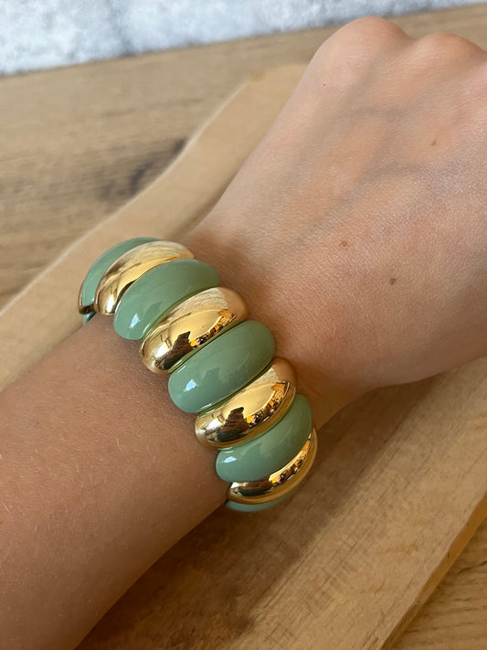 Bracelet Élastique Vert D’eau