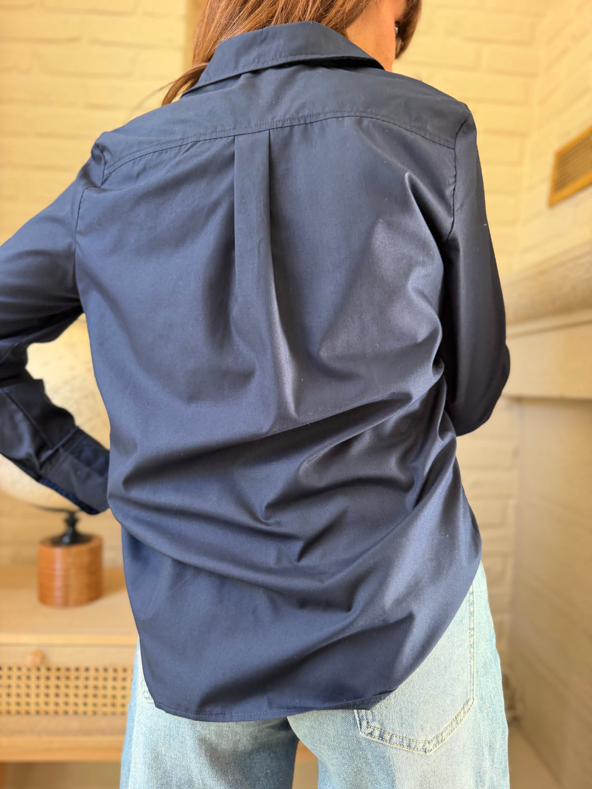 Chemise Unie Bleu marine