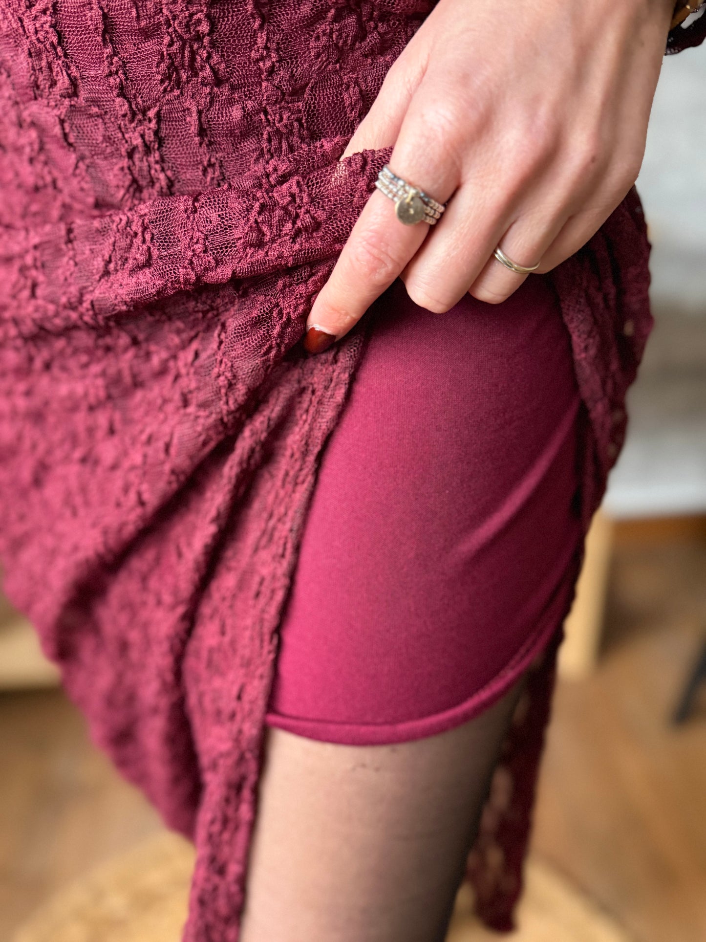 Robe Dentelle Bordeaux (taille L)